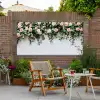 Bloemen - Muur - Rozen - Groen Tuinposter op houten frame 2 cm dik xxl -sfeer3