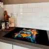 Kat - Graffiti - Kleurrijk - Wafel - Eten Inductie beschermer vinyl 3mm klein -sfeer3
