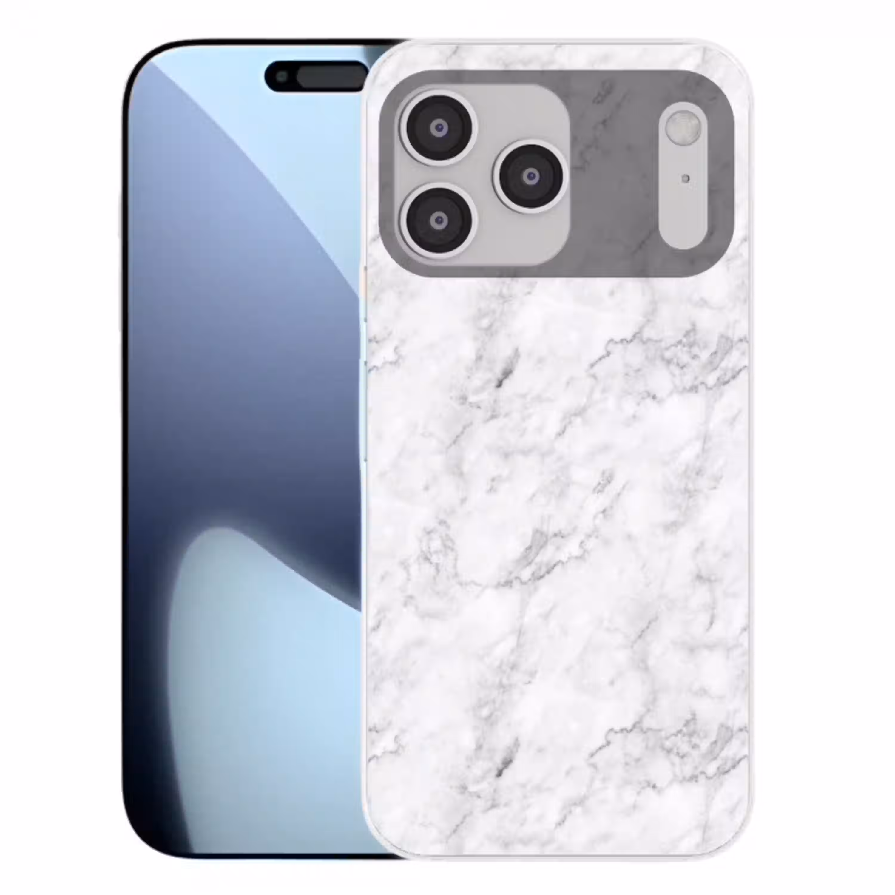 Klassiek - Marmer - Aders - Grijs Telefoonhoesje iPhone 17 Pro Max klein 879 -3d