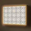 Bladvorm - Patroon - Kleurrijk Light Box met batterij (Wandlamp) middel 907 -z3d_website