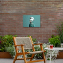Parkiet - Vogel - Koksmuts - Cute Tuinposter op houten frame 2 cm dik klein -sfeer3