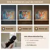 Tijger - Dieren - Olieverf - Kunst Light Box met batterij (Wandlamp) middel -USP_lichtkleurNL