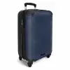 Lederen look donker blauw NBS - Handbagage koffer - Volwassenen Unisex middel -productfoto_3d