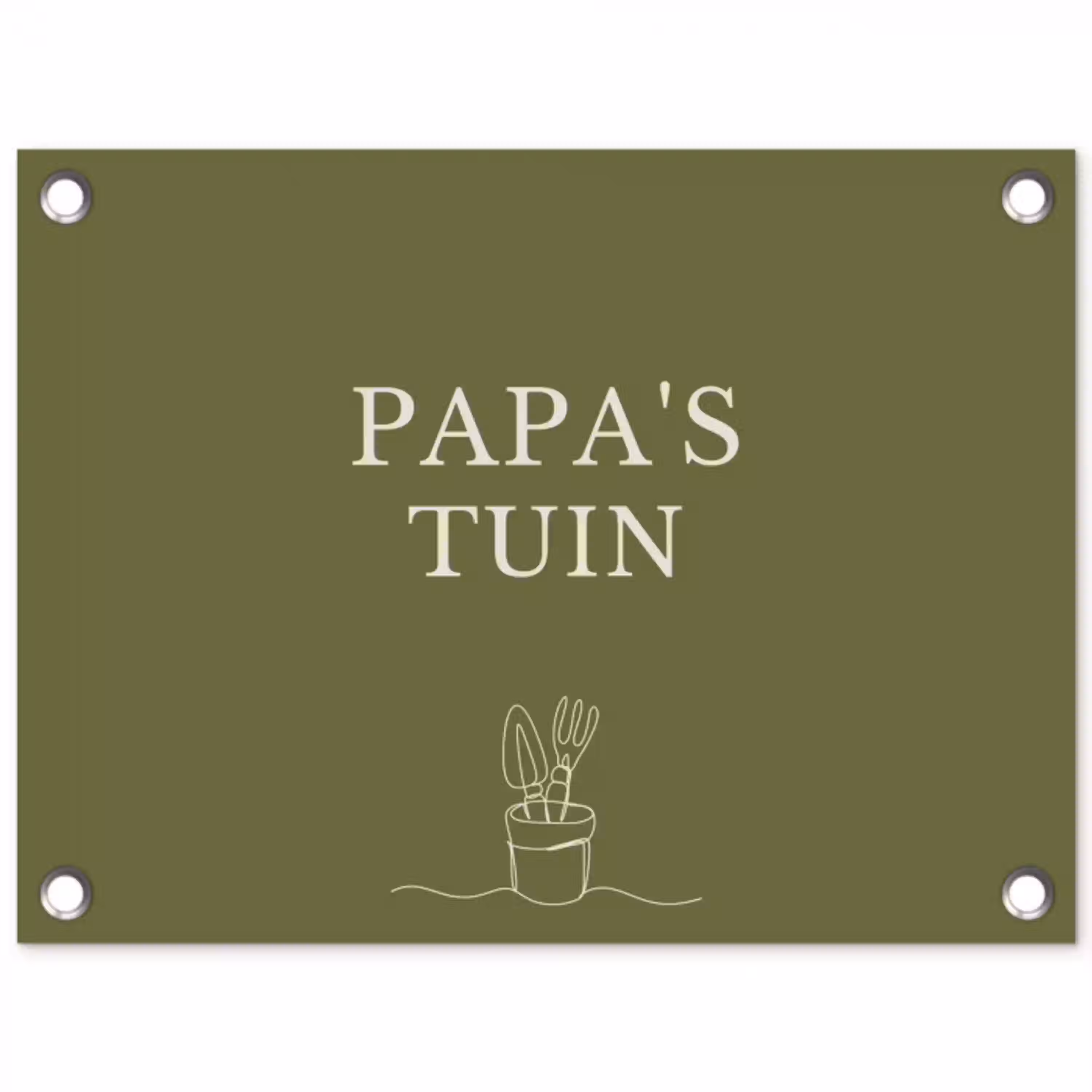 Papa's Tuin tuinposter los doek klein -3d