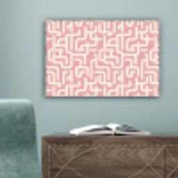 Doolhofpatroon - Roze - Wit - Abstract canvas 2cm klein 34 -sfeer4