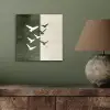 Japandi - Vogel - Groen aluminium wit klein -sfeer2