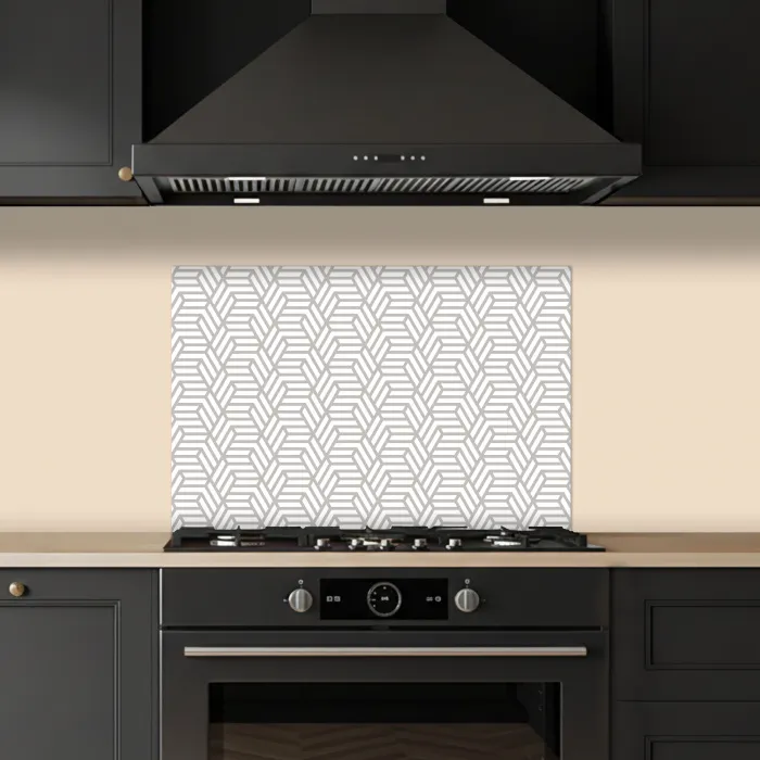 Grafisch - Patroon - Modern -  Opvallend keuken achterwand spatscherm klein 900 -sfeer1