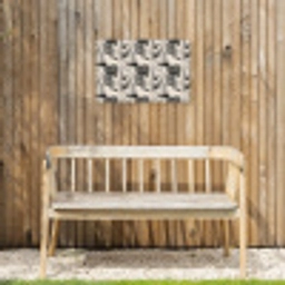 Botanisch - Bladeren - Zwart Tuinposter op houten frame 2 cm dik klein 845 -sfeer4