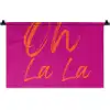Oh la la - Oranje - Roze Wandkleed katoen klein -zz3d