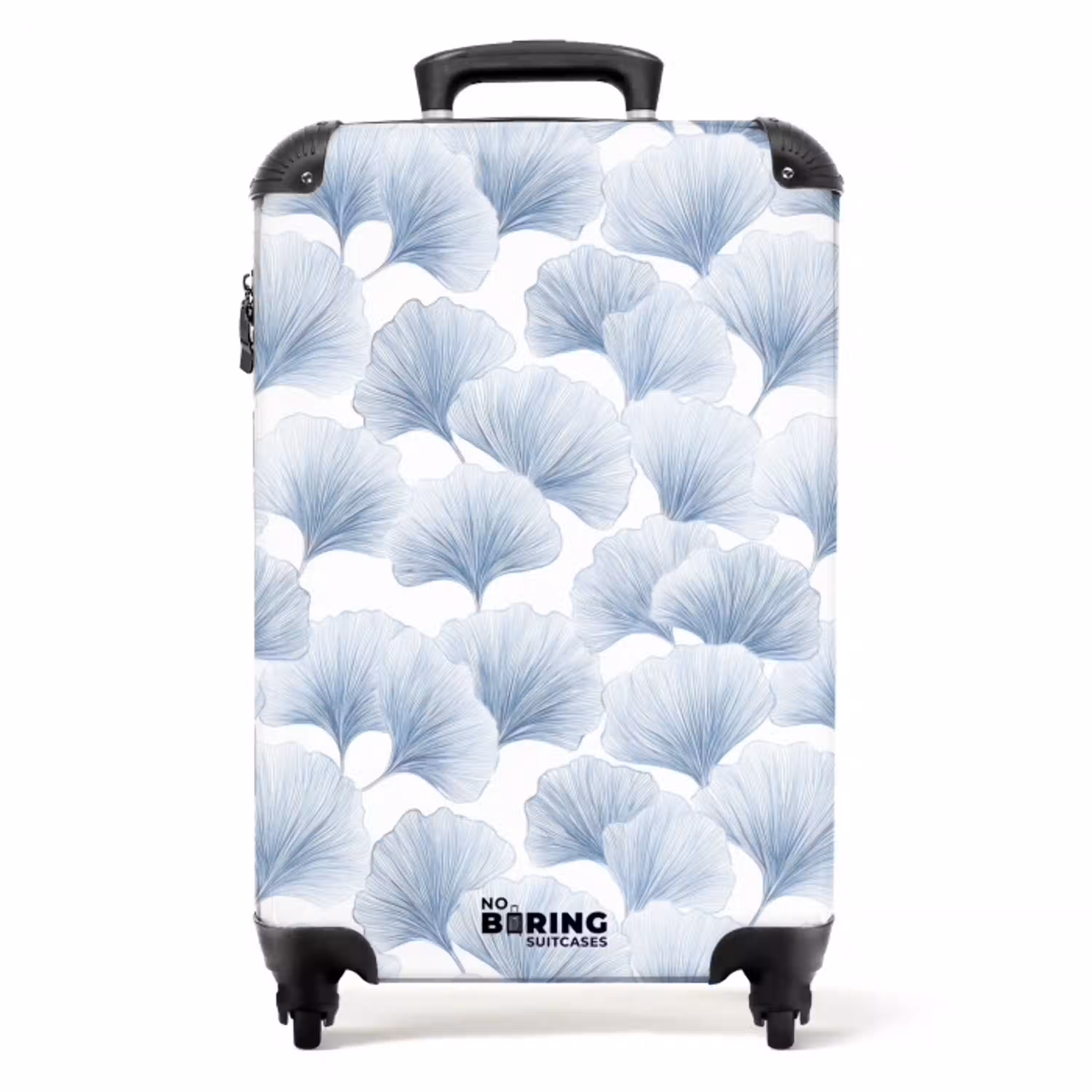 Waaier - Modern - Blauw NBS - Handbagage koffer - Volwassenen Unisex middel -productfoto_recht