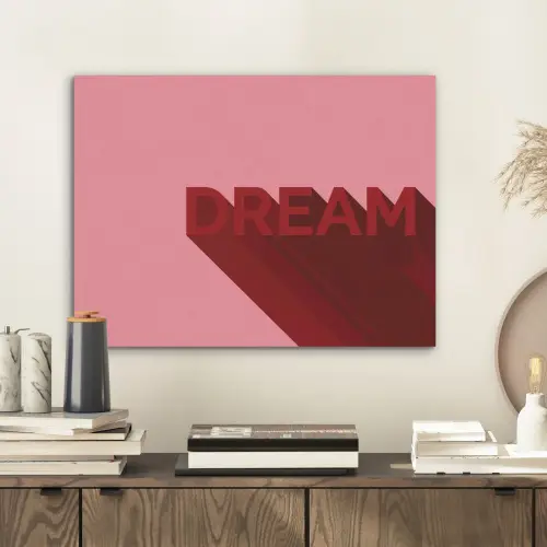 Dream - 3D - Rood - Roze PET vilt klein -sfeer1