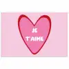 Hart - Frans - Valentijn - Roze poster papier klein -3d