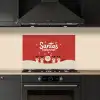 Illustratie - Kerstman - Rendieren - Rood keuken achterwand spatscherm klein -sfeer1