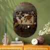 Wereldkaart - Specerijen - Kleurrijk Wandcirkel Ovaal Glas middel -sfeer2