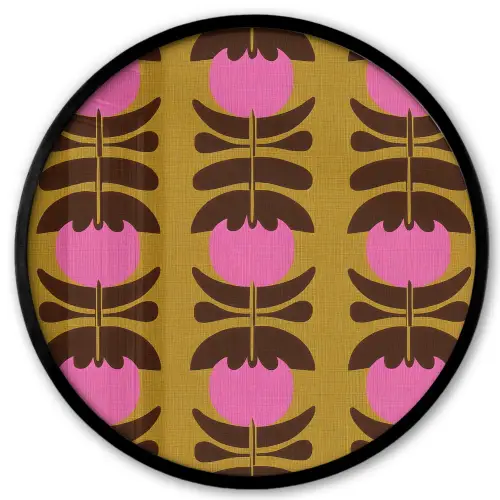 Abstract - Bloemen - Roze Fotolijst rond zonder passe partout klein 856 -3d