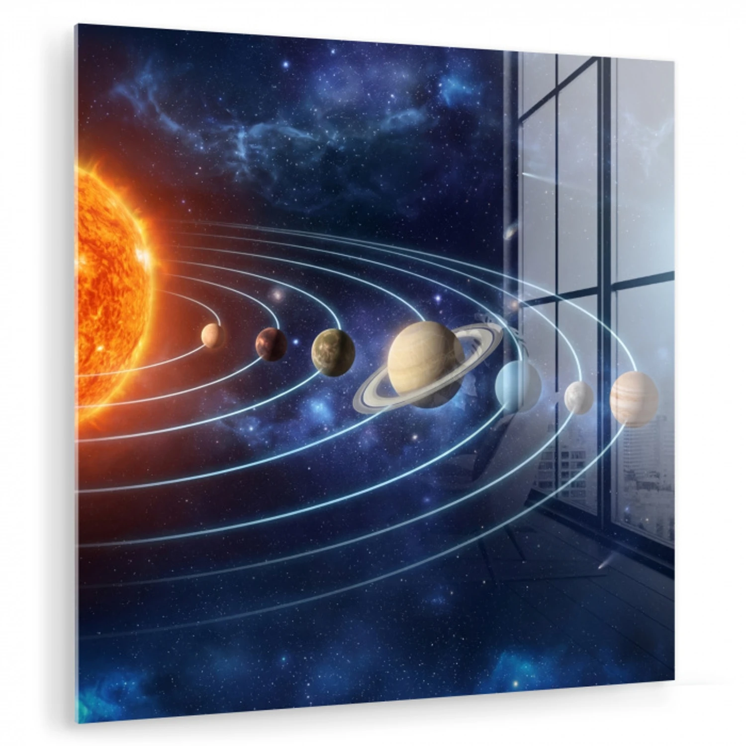 Ruimte - Zonnestelsel - Blauw plexiglas 5mm klein -zzzproduct_nieuw