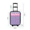 Schubben - Patroon - Blauw - Roze Kinderkoffer - Zwart klein -productfoto_formaten