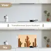 Cactus - Woestijn - Zand - Bruin keuken achterwand spatscherm klein -voor_na_NL