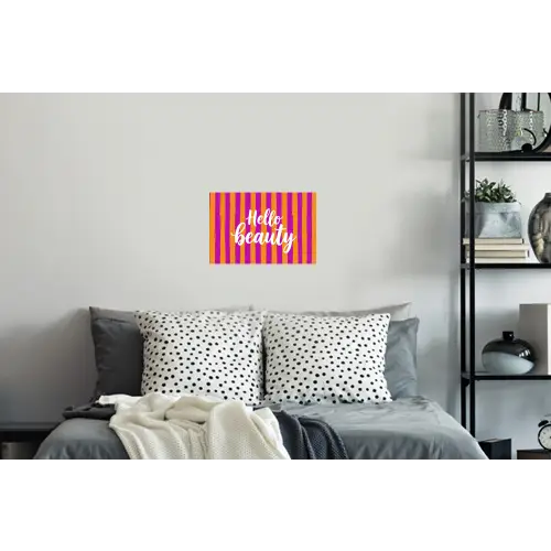 Modern - Hello - Oranje Muursticker klein -slaapkamer