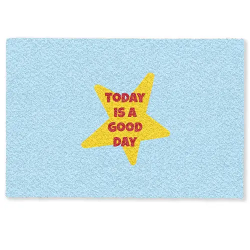 Ster - Today is a good day - Blauw Deurmat klein -zkaufland3d