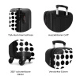 Ruwe stippen in rastervorm NBS - Handbagage koffer - Volwassenen Unisex middel zzzzzzzbolletjes_DE