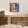 Geel - Blauw - Oranje - Huis plexiglas 5mm klein -sfeer4