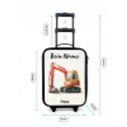 Graafmachine - Getekend - Oranje Kinderkoffer - Zwart klein -productfoto_formaten