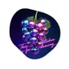 Quote - Neon - Disco - Druiven Wandcirkel Organisch Forex 3mm klein -3d