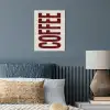 Koffie -Japandi - Rood - Vintage poster papier klein -sfeer2