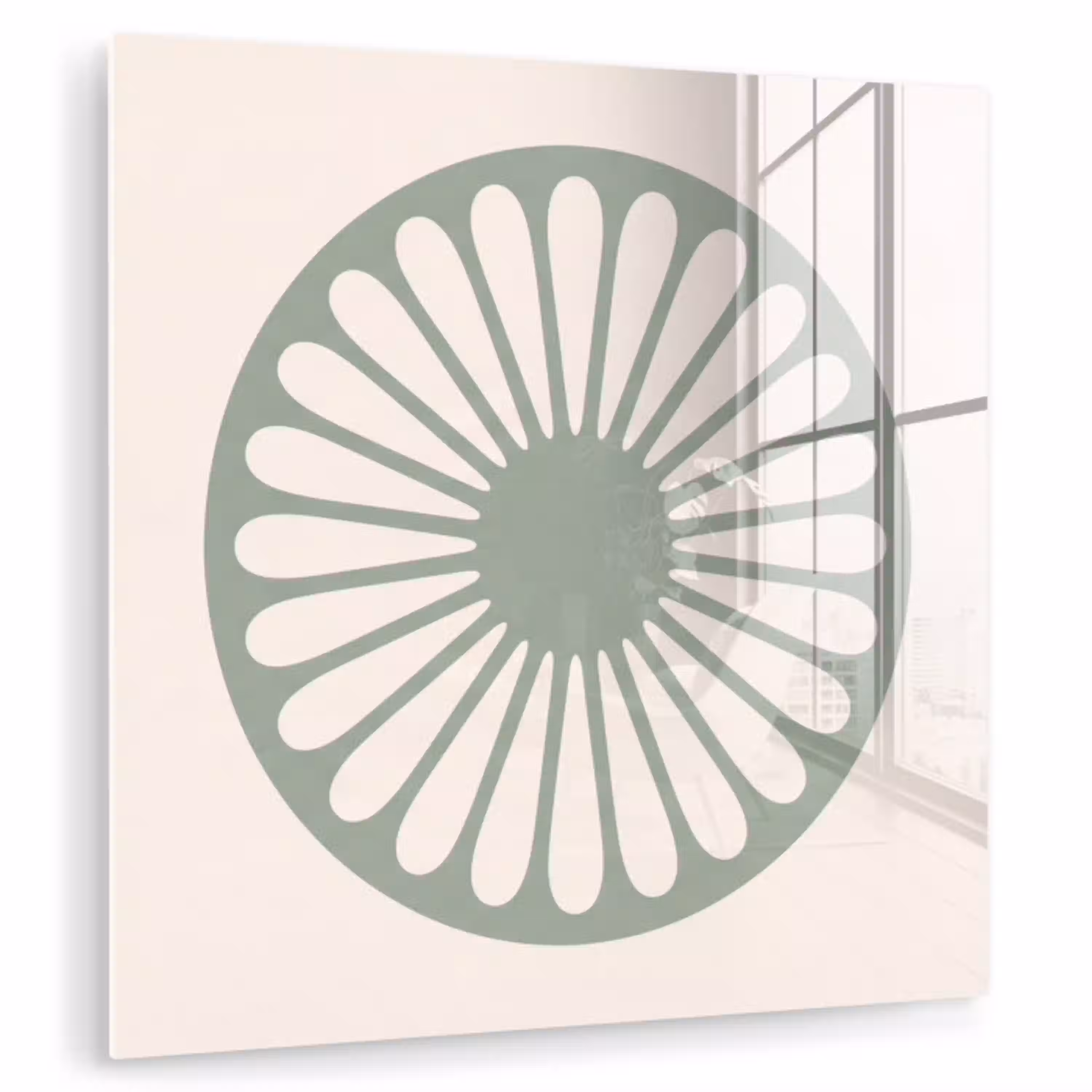 Abstract - Patroon - Radiaal - Modern - Groen plexiglas 5mm klein -zzzproduct_nieuw