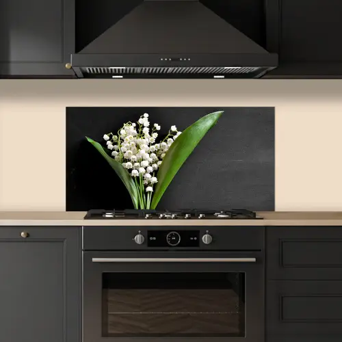 Lelietjes van dalen - Bloemen - Stilleven - Flora keuken achterwand spatscherm middel -sfeer1