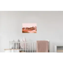 Heuvellandschap - Grafisch - Terracotta Muursticker klein -kinderkamer