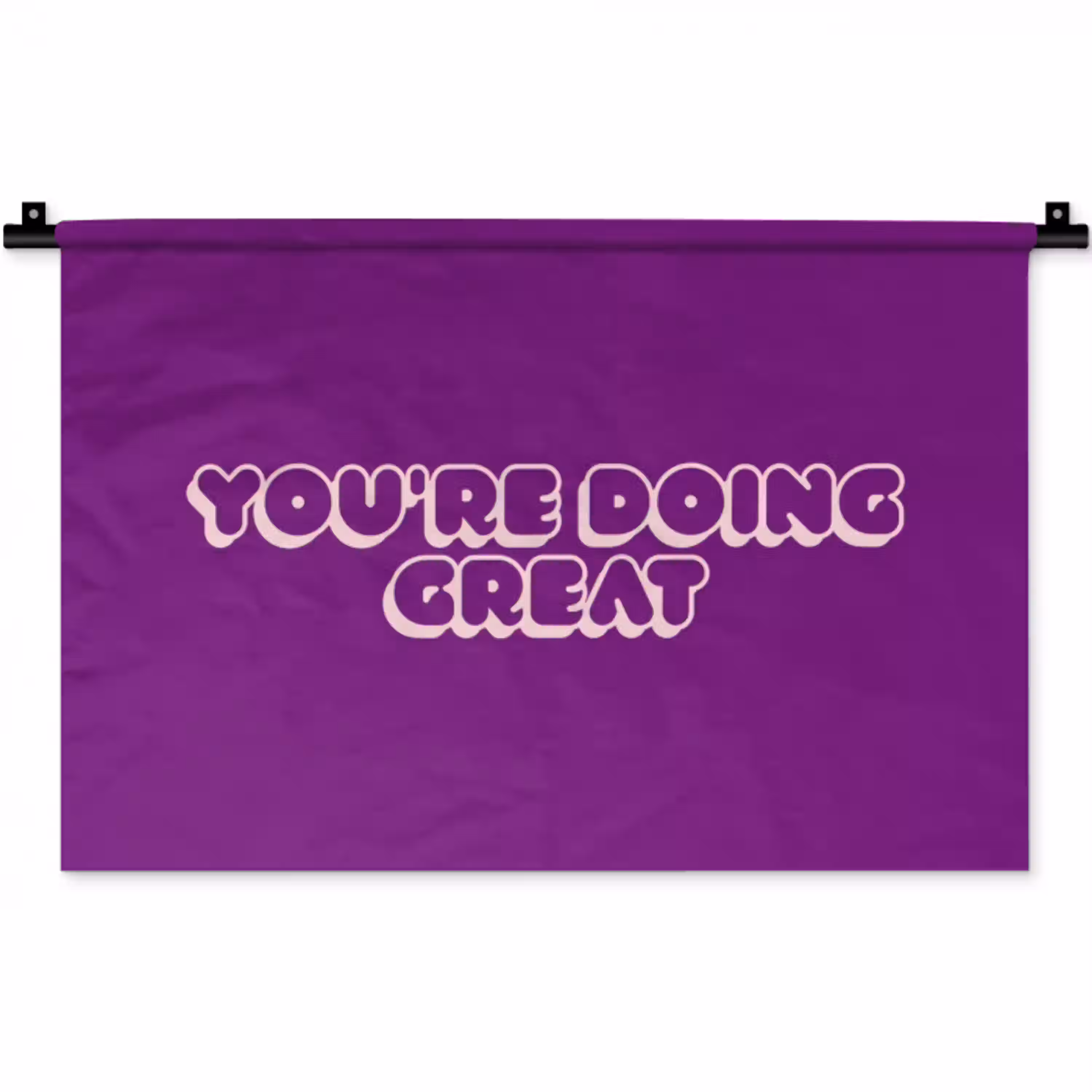 You're doing great - Paars - Bubble letters Wandkleed katoen klein -zz3d