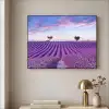Lavendel - Natuur - Paars - Bomen - Bloemen Textielframe zwart klein -sfeer2
