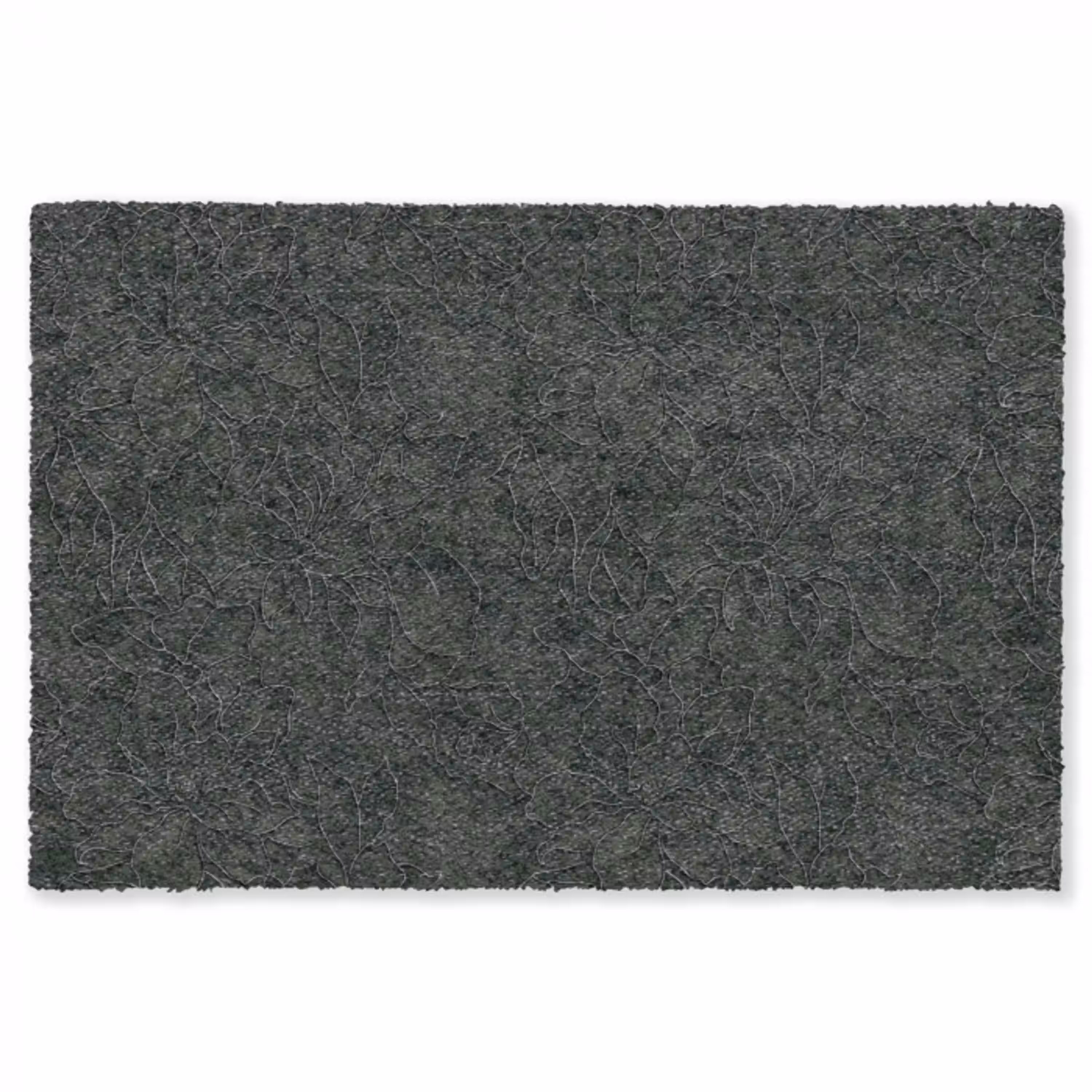 Bloemen - Lijnen - Groen Vloerkleed Rechthoek klein 1091 -3d