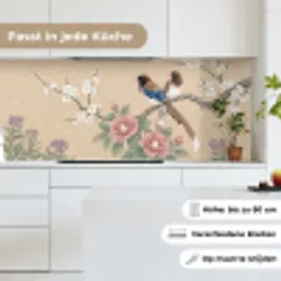 Bloemen - Vogels - Bloemen keuken achterwand 2 middel -sfeer4_DE