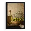 Olijven - Stilleven - Vintage fotolijst zwart zonder passe partout klein -3d