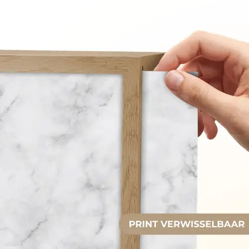 Klassiek - Marmer - Aders - Grijs Light Box met batterij (Wandlamp) middel 907 -USP_websiteprintNL