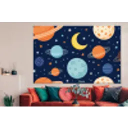 Ruimte - Planeten - Kleurrijk forex 5mm xxl -woonkamer