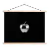 Appel - Metallic - Symmetrisch textielposter latten blank klein -3d