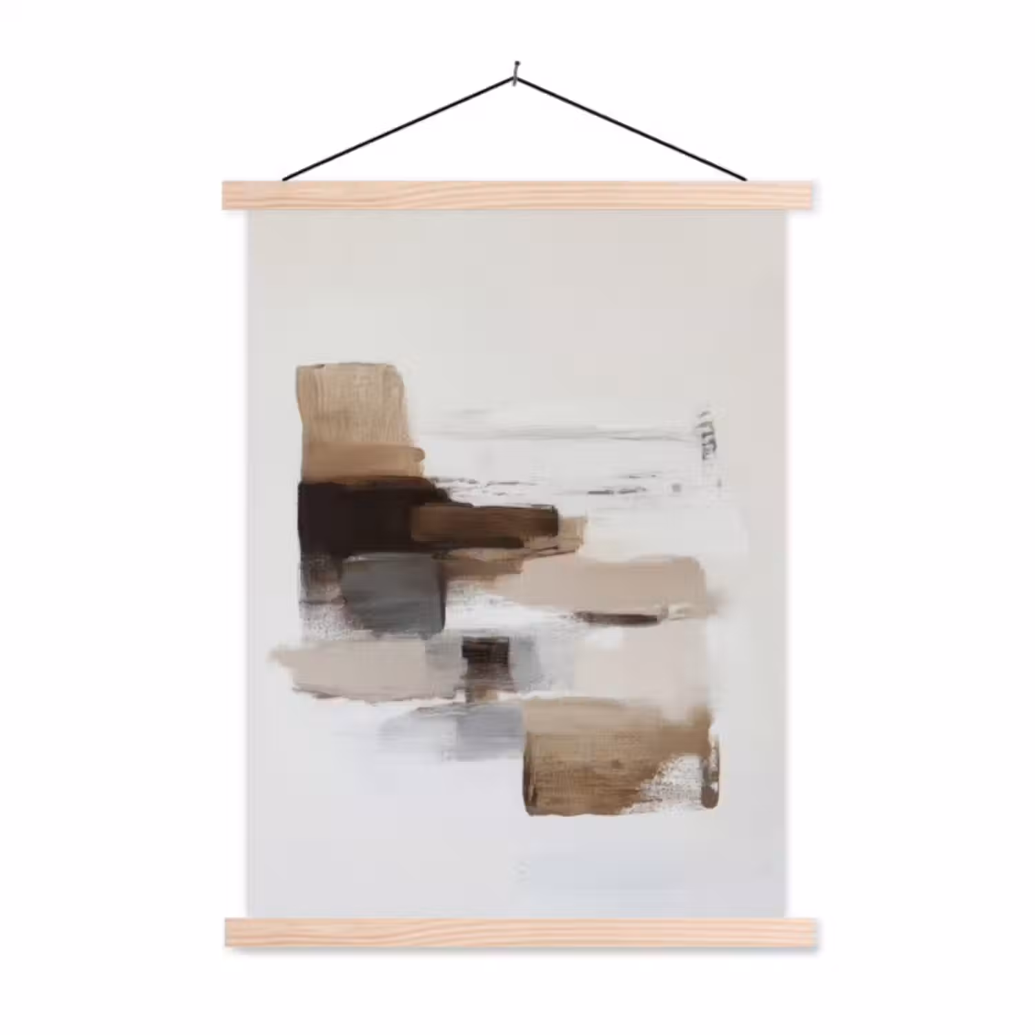 Schoolplaat - Penseelstreken - Balans - Beige - Bruin