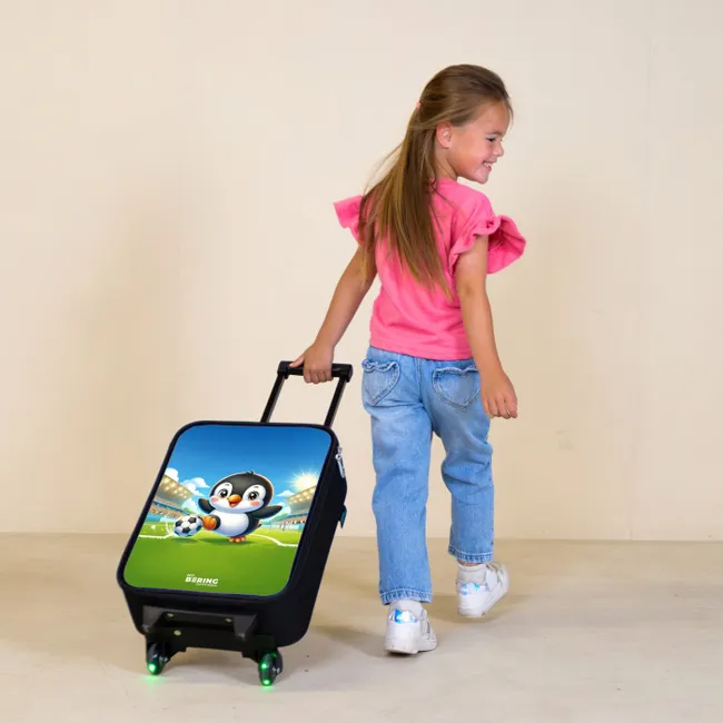 Penalty pinguïn Kinderkoffer - Zwart klein -sfeer1