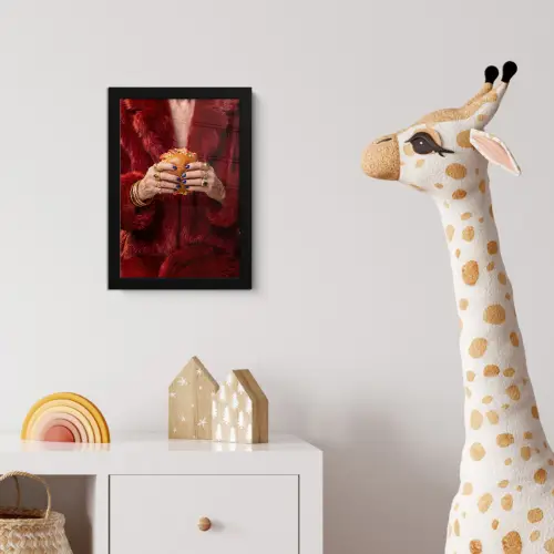 Broodje - Bontjas - Goud fotolijst zwart zonder passe partout klein -usfeer4_kinderkamer