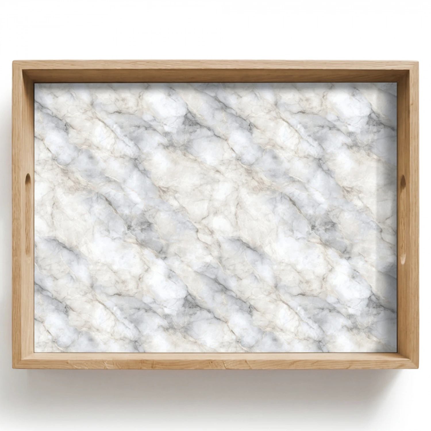 Grijs - Marmer - Gedetailleerd Dienblad Rechthoek middel 911 -z3d_shopping