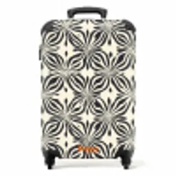Grafisch - Patroon - Zwart NBS - Handbagage koffer - Volwassenen Unisex middel -productfoto_recht