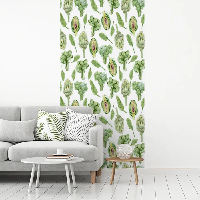 Groene - Groente - Broccoli - Artisjokken fotobehang vinyl groot 64 -woonkamer
