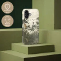 Papagaaien - Jungle - Tropisch - Green Toughcase MagSafe Apple iPhone 17 klein -USP_PrintM_DE