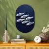 Vissen - Delfts - Blauw - Keramiek Wandcirkel Ovaal Forex klein -sfeer2