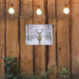 Hert - Winter - Bos - Natuur - Wit tuinposter los doek klein -sfeer1