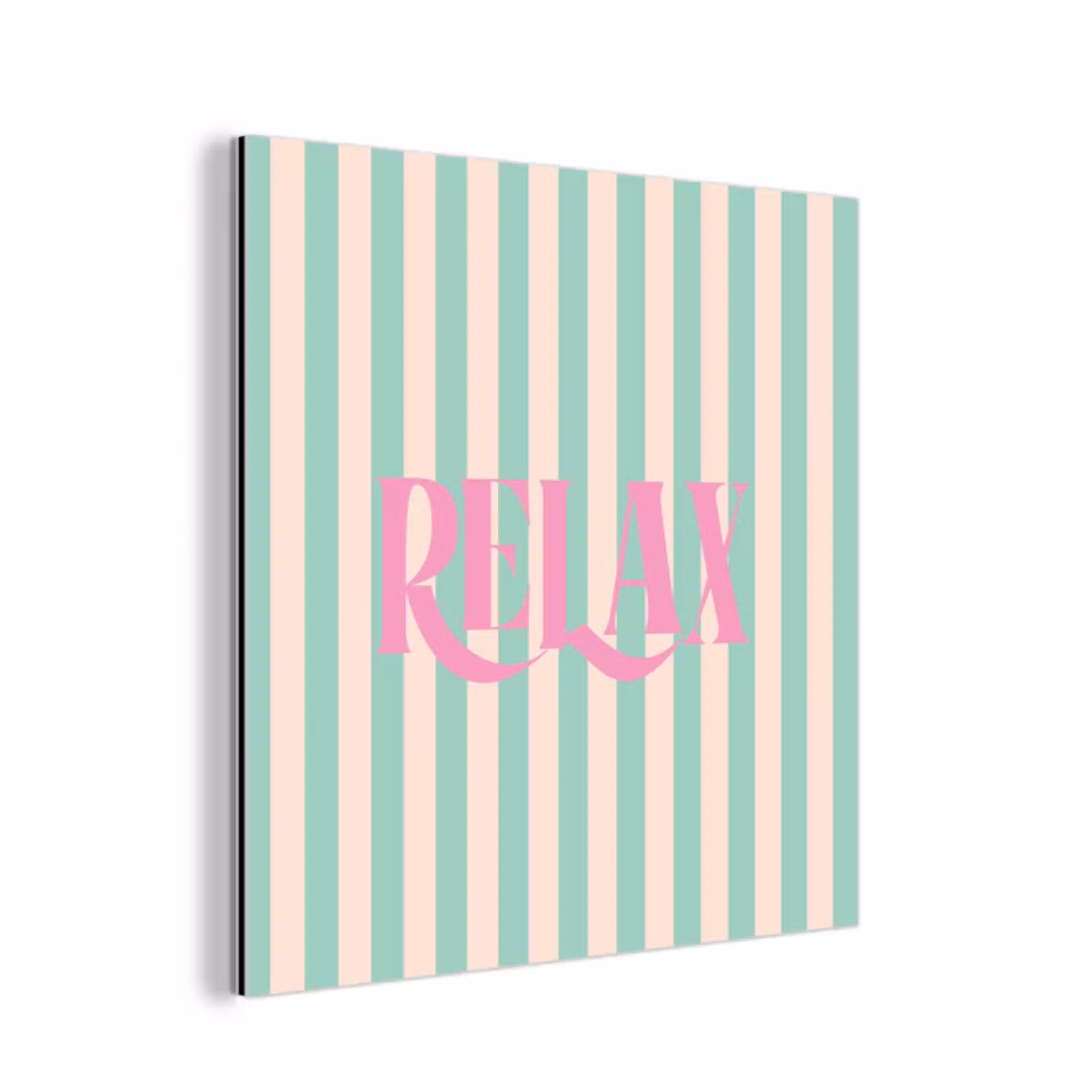 Roze - Groen - Strepen - Relax aluminium wit klein -3d